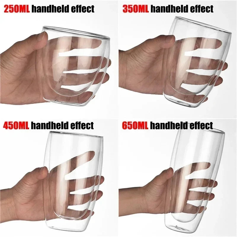Double Wall Glass Coffee Mug