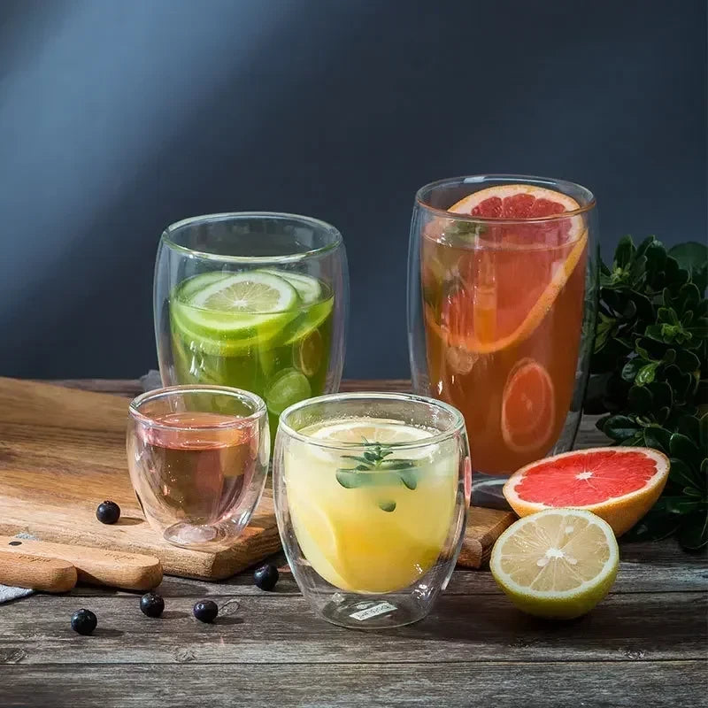 Double Wall Glass Coffee Mug